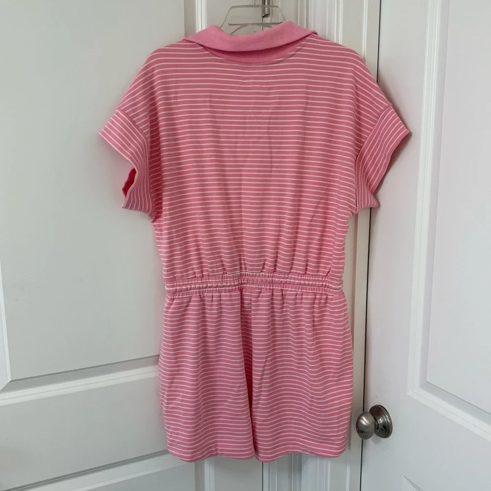Women’s Pink Striped Romper - Picture 2 of 4